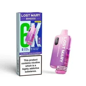 Blue Sour Raspberry 20mg - Lost Mary BM6000 Prefilled Device