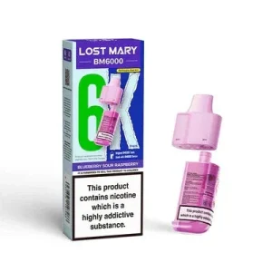 Blue Sour Raspberry 20mg - Lost Mary BM6000 Replacement Pod