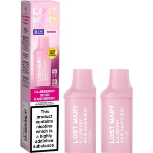 Blueberry sour raspberry Lost Mary BM600 pods 2 pack