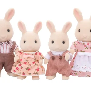 Epoch Sylvanian Families Milk Rabbit Family Dollhouse Toy for Ages 3+ FS-09