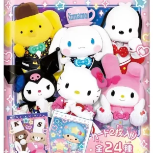 Heart Sanrio Characters 3 Banana Flavor Gum Toy Box, 10 Packs