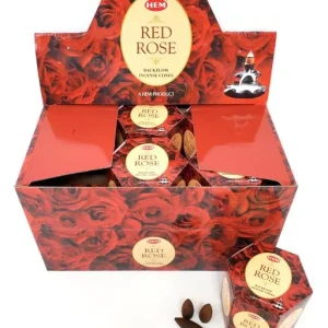 HEM Backflow Cones - Red Rose Backflow Incense 40 Cones