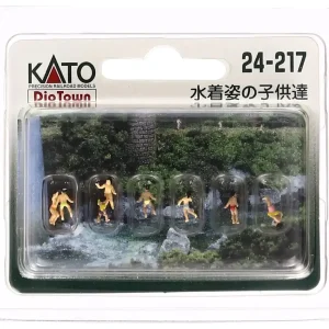 KATO N Gauge Diorama Set: Children in Swimsuits Model 24-217 Supplies