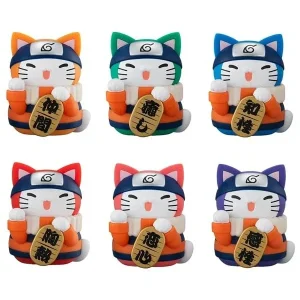 Megahouse Mega Cat Project Naruto Colorful Lucky Cat 70mm PVC Figure Box