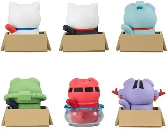 MegaHouse Mobile Suit Gundam Nyandam LUCKYCAT Figure Box of 6 - Image 2