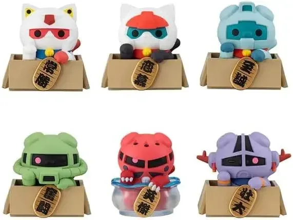 MegaHouse Mobile Suit Gundam Nyandam LUCKYCAT Figure Box of 6