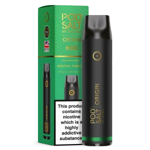 Pod Salt Origin GO 600 Menthol Tobacco Disposable Device