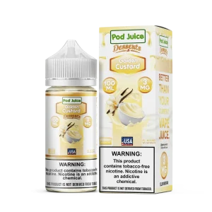 Pod Juice Desserts Golden Custard TF 100ml Vape Juice - 3mg