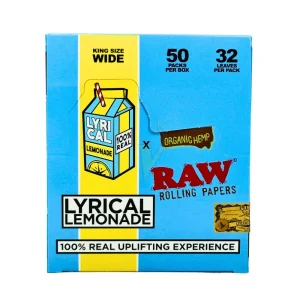 Raw X Lyrical Lemonade Organic Hemp Rolling Papers 50 Pack