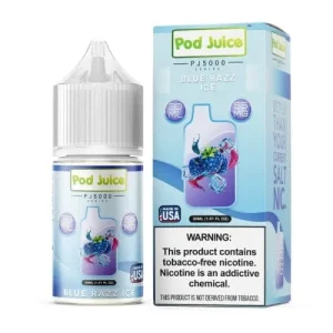 Pod Juice Blue Razz Ice PJ5000 TF 30ml Nic Salt Vape Juice - 35mg