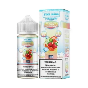 Pod Juice Freeze Strawberry Apple Watermelon TF 100ml Vape Juice - 3mg
