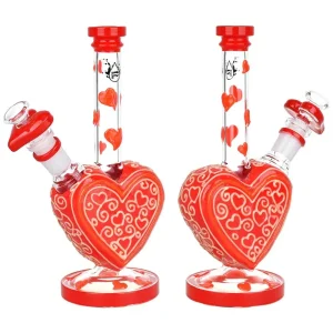Pulsar - 10" Victorian Valentine's Day Glow in the Dark Water Pipe