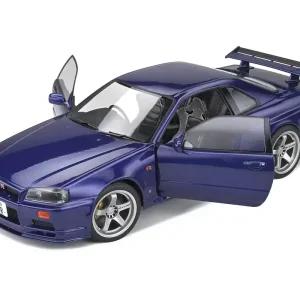 Solid Solido Nissan Skyline GT-R R34 1/18 Minicar 1999 Midnight Purple
