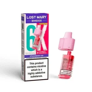 Strawberry Ice 20mg - Lost Mary BM6000 Replacement Pod