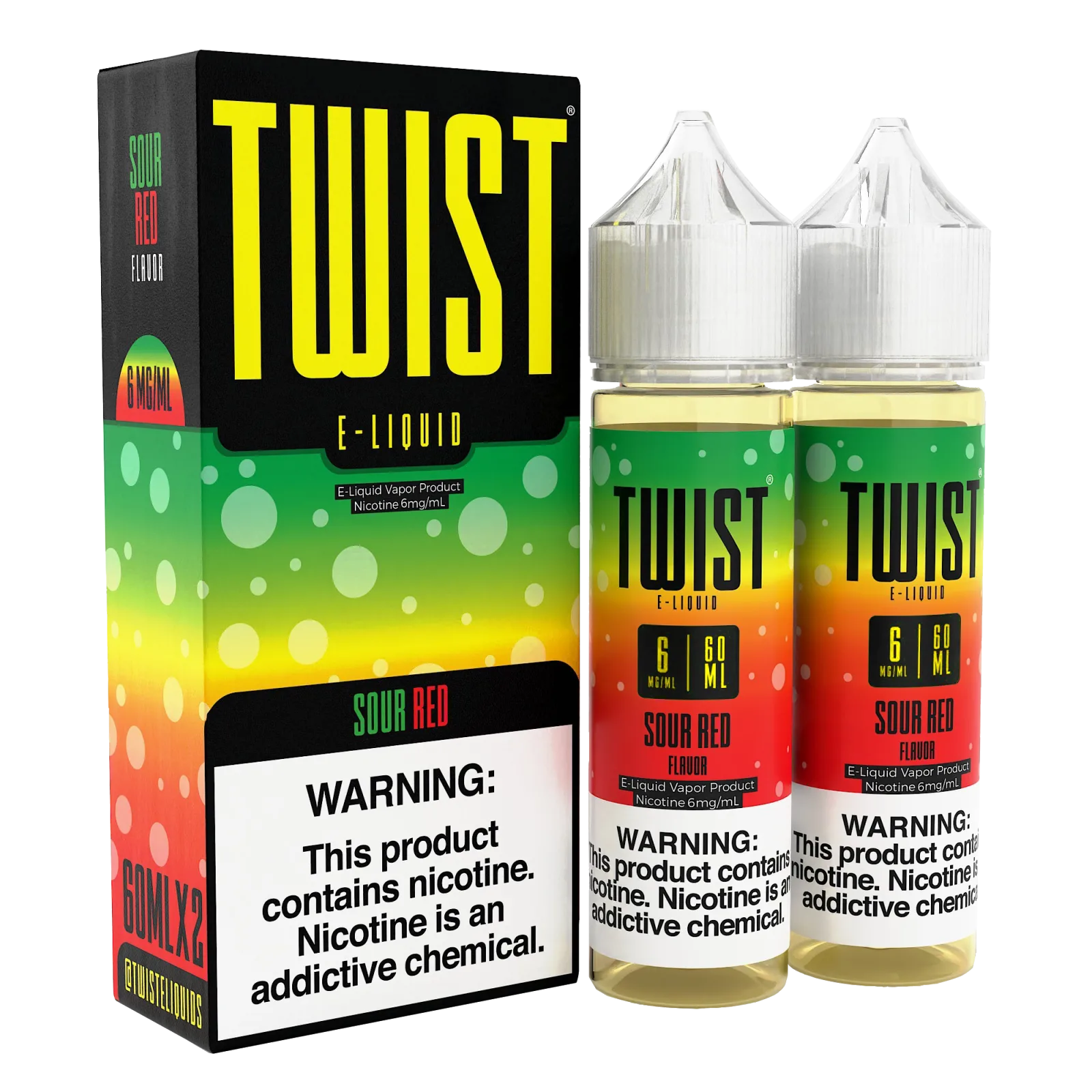 TWIST E-Liquid – Sour Red – 120ML E-Liquid (Twin 60ML Pack)