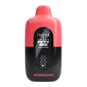Watermelon Ice FRUITIA X Fifty Bar 20K - America’s Trusted Online Vape Store