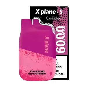 X PLANE Disposable Vape 6000 Puffs – Strawberry RedRaspberry