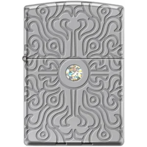 Zippo Lighter - Deep Carve With Large Swarovski
